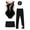Black, variant on TTAO Girls Figure Skating Outfits Dance Unitards Gymnastics Leotard with Shorts Leggings Hairband Activewear Set Red 8