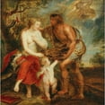 thumbnail image 3 of Workshop of Peter Paul Rubens 12x12 Black Modern Framed Museum Art Print Titled - Meleager Presenting the Head of the Calydonian Boar to Atalanta, 3 of 5