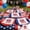 Napkins, variant on 10Pcs Patriotic American Flag Paper Plates, 7 Inch Disposable Party Dinner Plates, Red White Blue Star Tableware, USA Independence Day Party Supplies for Veterans Day, Election Day, BBQ, Picnic