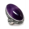 thumbnail image 2 of Natural Sage Amethyst Gemstone Handmade 925 Sterling Silver Ring Size 7, 2 of 2