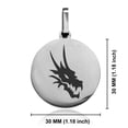 thumbnail image 2 of Stainless Steel Mythical Dragon Head Round Medallion Keychain Circle Ring, 2 of 2