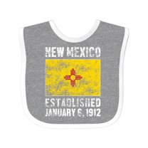Inktastic Established January 6, 1912 New Mexico Flag Boys or Girls Baby Bib