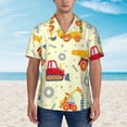 thumbnail image 4 of Bixox Men's Hawaiian Shirts Men's Heavy Equipment Print Short-Sleeve Shirt-Medium, 4 of 8