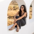 thumbnail image 6 of Cushionaire Lucky 100% Genuine Leather Suede Womens Sandals, Comfortable Cork Footbed Slides for Women with Adjustable Buckles, 6 of 18