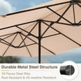 thumbnail image 6 of Sophia & William 8-Piece Outdoor Patio Dining Set with 13 ft Beige Umbrella, Swivel Chairs & Rectangle Table for 6, 6 of 8