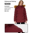 thumbnail image 6 of WenVen Women's Winter Coat Quilted Puffer Jacket Windproof Puffy Outerwear Wine Red 2XL, 6 of 13