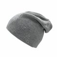 thumbnail image 5 of Gorro de punto para mujer de otoño e invierno, gorro con forma de estrella de cinco puntas y diamantes de imitación, gorro de lana cálido a prueba de frío y luna, gorro transpirable de doble capa, 5 of 5