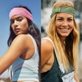 thumbnail image 5 of Paquete de 4 diademas anchas para mujer, bandas elásticas antideslizantes estilo bohemio para el cabello, para yoga, entrenamiento, correr, sudar, accesorios para el cabello, 5 of 5