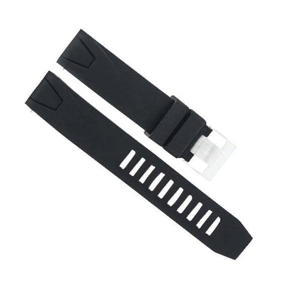 22MM RUBBER WATCH BAND STRAP FOR 45.5MM OMEGA SEAMASTER PLANET OCEAN XL BLACK