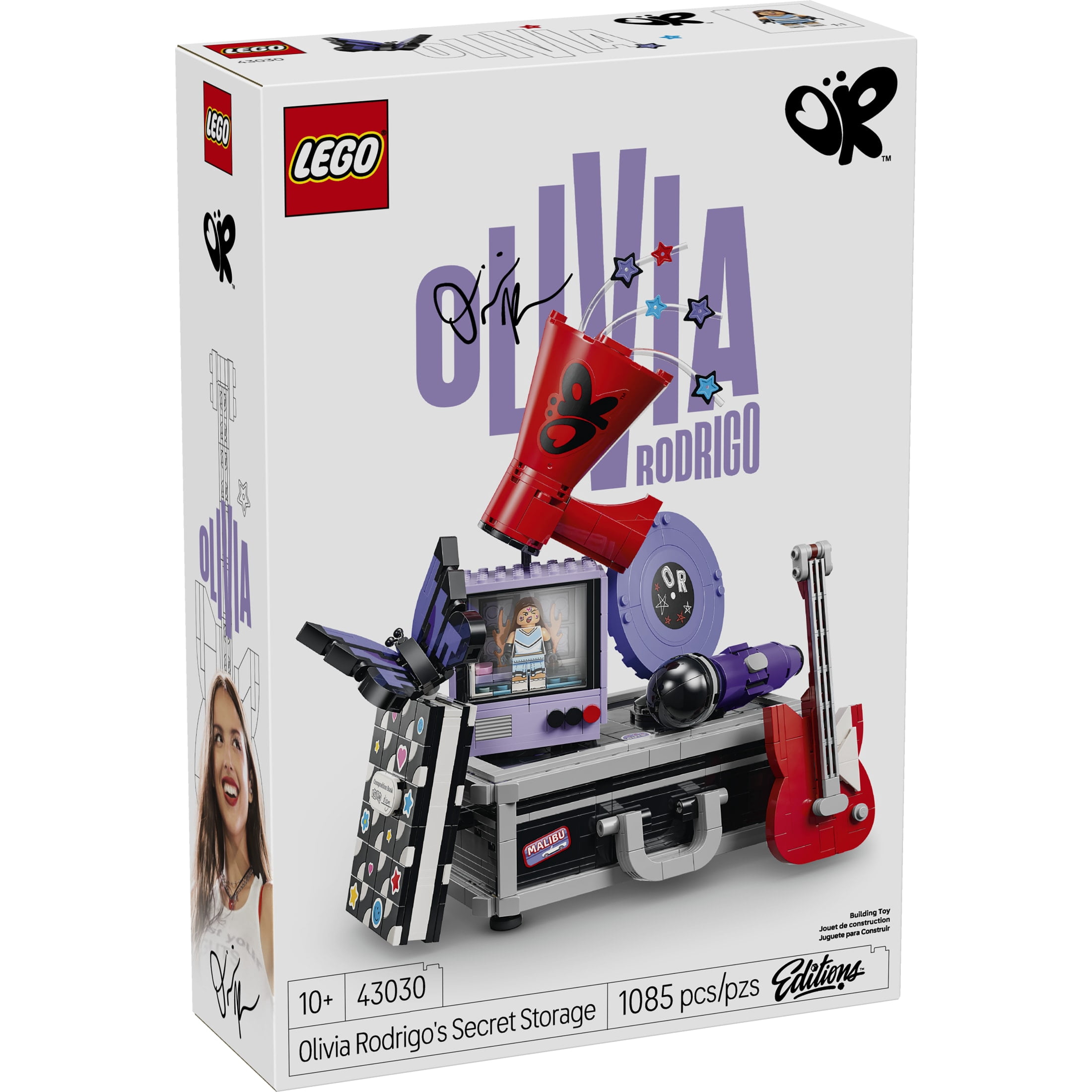 LEGO Editions Olivia Rodrigo's Secret Storage - Building Toy for Girls & Boys, Ages 10+ - Room Decor for Bookshelf or Desk - Gift for Music Fans - 43030