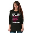 thumbnail image 3 of Cute What Look In Guys Dachshund Dog Women's Long Sleeve T Shirt Brisco Brands S, 3 of 6