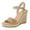 Brown, variant on FSJ Women High Heel Round Open Toe Pearl Ankle Strap Sandal Platform Espadrille Wedges Buckle Sandals Casual Dressy Shoes Size 16 Silver