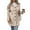 Apricot-L, variant on Women's Wool Blend Pea Coat Notched Lapel Single-Breasted Winter for Fall Casual