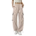 thumbnail image 2 of Cargo Pants Women Casual Straight Fit High Waisted Athletic Pants with Pockets Summer Trendy Womens Clothes, 2 of 7