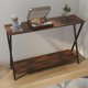 thumbnail image 1 of Qinaqin 33.5 inch Largo 2 Niveles Farmhouse Narrow Console Mesa con Shelves Rústico Marrón cm de Alturaallway para Behind Sofá Living Sala o Entryway, 1 of 7