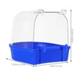 thumbnail image 2 of CTIRCHIU Bird Bath For Cage Parakeet ABS Blue Clear Design Massage 1Pack, 2 of 8