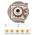 thumbnail image 6 of 13 Inch Round Placemats Set of 4, Western Texas Star Vintage Non Slip Heat Insulation PP Table Mats, Rustic Wreath Black Beige Plaid Washable Place Mats for Kitchen Dining Party Table Decor, 6 of 7