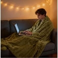 thumbnail image 6 of Throw Blanket for Home Comfort – Thickened Rabbit Nap Blanket for Adults in Soft Polyester Cozy Bed Sofa Travel and Use,39x27 in,Purple, 6 of 9