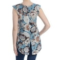 thumbnail image 2 of SANCTUARY $79 Womens New 1641 Blue Floral Ruffled Top M B+B, 2 of 2