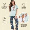 thumbnail image 5 of Lazy One Women's Pajama Set, Short Sleeves with Cute Prints, Relaxed Fit, Loafin' Around, 5 of 6