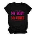 thumbnail image 2 of Pompotops Pull-over Femme à Manches Courtes Casual Letterprint, 2 of 7