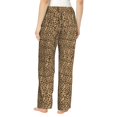 thumbnail image 3 of Uemuo Leopard Print Brown Pattern Women's Wide Leg Palazzo Lounge Pants with Pockets Light Weight Loose Comfy Casual Pajama Pants-, 3 of 9