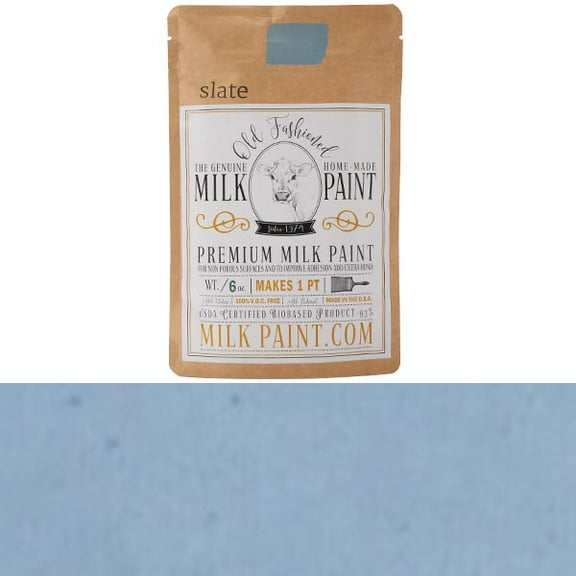 Old Fashioned Milk Paint Color: Slate Blue, Pint – Packaged as Powder