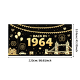 thumbnail image 3 of LUUFILx 1960s Backdrop Banner Retro Party Decorations Vintage Background Photo Booth Props Reunion Decor Music Themed Event Supplies Celebration, 3 of 9