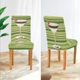 thumbnail image 3 of Yayeee 4 Pack Dining Chair Covers Stretch Parson Chairs Slipcovers Seat Protector, Black Martini, 3 of 6