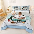 thumbnail image 3 of Catabedysis Modern 3D Camping Full Size Comforter Sets,Camper Print Bedding Comforter Set For Boys,Multicolor,Light Gray Reversible,3pcs,1 Comforter and 2 Pillowcases, 3 of 7