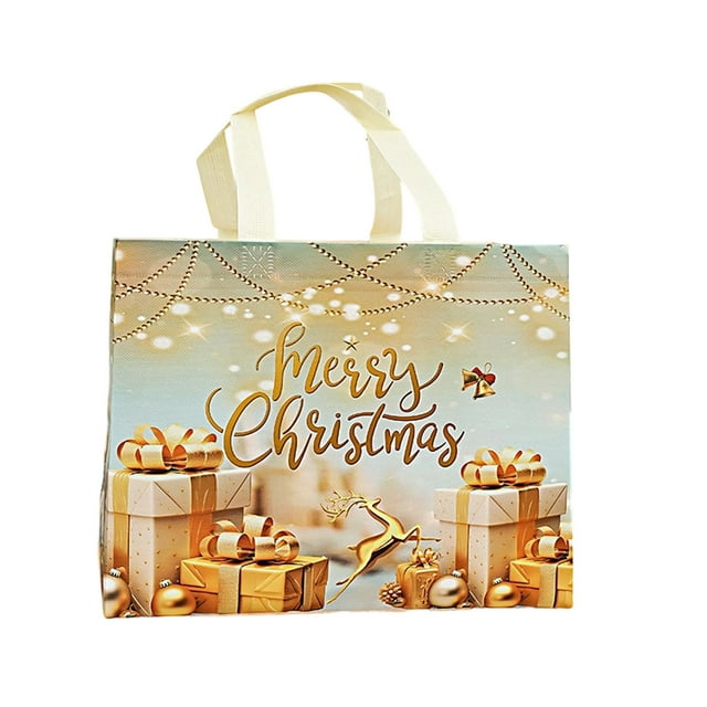 Leodye 1PCS Non-woven Christmas Gift Bags - Simple Practical, for Holiday Gift Packaging -12.60×9.84×6.69in