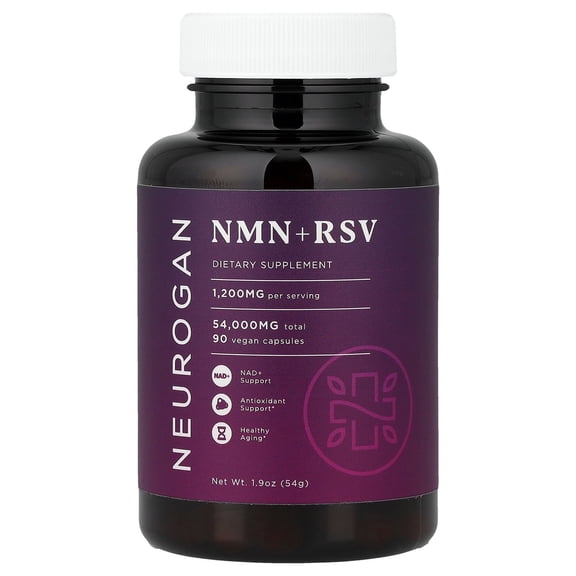 Neurogan Health NMN   Resveratrol, 90 Capsules, 3.17 oz (90 g)