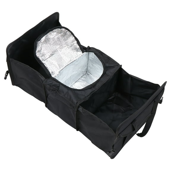 Black Foldable Car Trunk Storage Box for Organizing Groceries and Supplies Portable Oxford Cloth