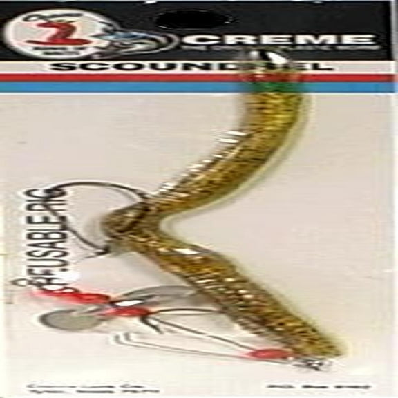 Creme Pre-Rigged Weedless 6" Scoundrel Worm Lure, Ice Tea