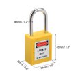 thumbnail image 2 of Unique Bargains Lockout Tagout Locks with Key, 2 Pack Loto Locks Safety Padlock Keyed Different with Lockout Tag Style 1, Yellow, 2 of 6