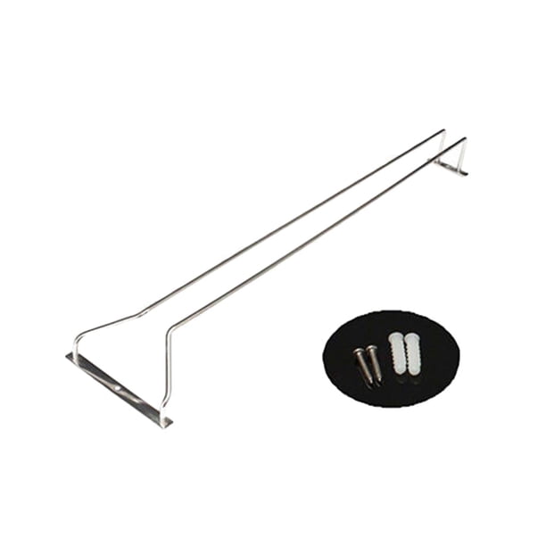 Injueey Sola debajo del gabinete Stemware Rack Barra de cocina Alambre de acero inoxidable Soporte para colgar copas de vino Type2 NO2