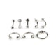 thumbnail image 1 of Piercing de aro de acero inoxidable con forma de herradura y barra circular, 1 of 3