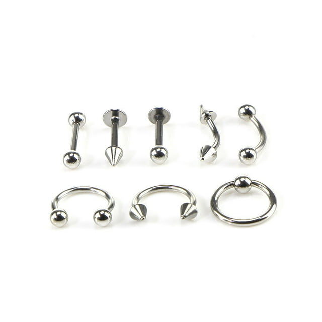 EGNMCR Circular Barbell Horseshoe Curve Spike Stainless Steel Body Piercing Jewelry Jewelry