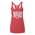 thumbnail image 2 of Wild Bobby Noah Was A Conspiracy Theorist Inspirational/Christian Women Tri-Blend Racerback Tank Top, Vintage Red, Small, 2 of 5