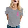thumbnail image 1 of Stylish Women's T Shirts For Everyday Wear Featuring Breast Cancer Awareness Print Loose Fit And Comfortable Casual Design Perfect For Spring Summer And Fall, 1 of 6