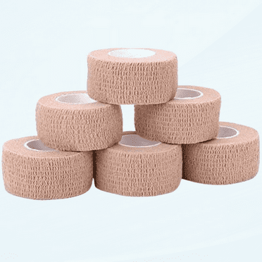 Flexible Stretch Tape 6-Pack, Self-Adhesive Cohesive Wrap Bandage for Wrist, Ankle Sprains, Swelling
