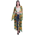 thumbnail image 1 of Moomaya Viscose Georgette Printed Long Shrug Slit Sleeves Cardigans For Women, 1 of 5