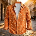 thumbnail image 5 of Fsmtpdam Long Sleeve Shirts for Men Hawaiian Button Down Collared Retro Floral Print Tops Boho Lightweight Beach Vacation Vintage Shirt, 5 of 5