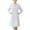 White #134, variant on Scrubs Dress for Women Wrap Knee Length Casual Long Sleeve Nursing Dresses with Pockets White L