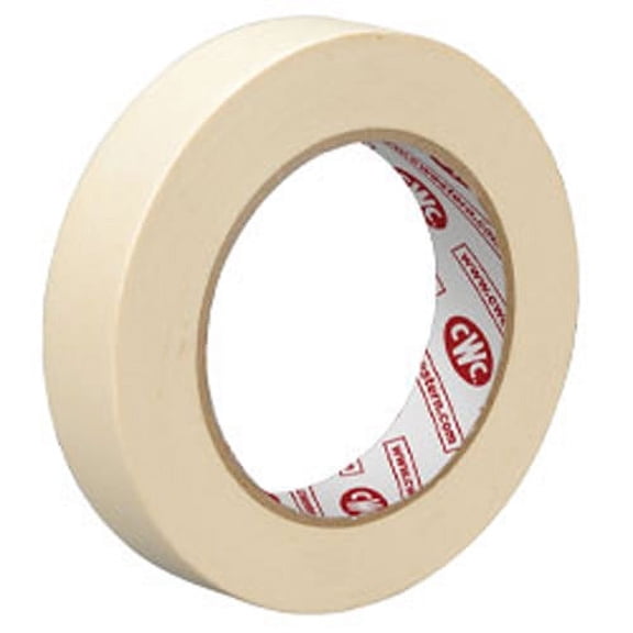 CWC Masking Tape - 5.6 mil, 3/4" x 60 yds, Crepe (Pack of 48 rolls)