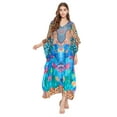 thumbnail image 1 of Robe Kaftan Longue Décontractée Ample à Manches Kimono pour Femmes Grande Taille, Tenue de Villégiature, Robe de Soirée, Fête, Été, Plage, Couvre-Maillot, 1 of 6
