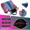 thumbnail image 4 of MMYGU Women Purse Satchel Bag Long Crossbody Classy Tote Bag Top Handle Vegan Leather Ladies Handbags Embossed Pattern, 4 of 7
