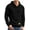 Black, variant on HAOMEILI Mens Hoodies Sweatshirts Long Sleeve Fashion Waffle Knit Pullover Hoodie with Pocket