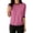 Red, variant on Womens Summer Tops Elegant Color Round Neck Short Sleeve Petite Clothing for Women,Black,L