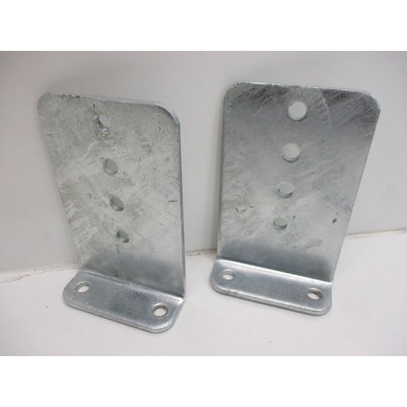 (2) Vertical Pontoon Boat Trailer Bunk Bolster L Brackets / 5" by 8" Galvanized